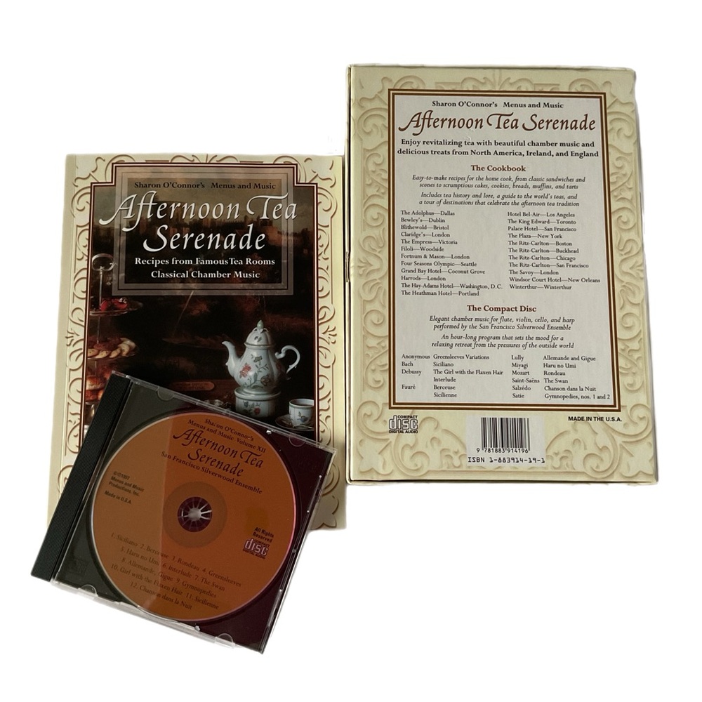 Cookbook /CD Set Afternoon Tea Serenade Sharon O'Connor Recipes /Classical Music - Picture 13 of 15